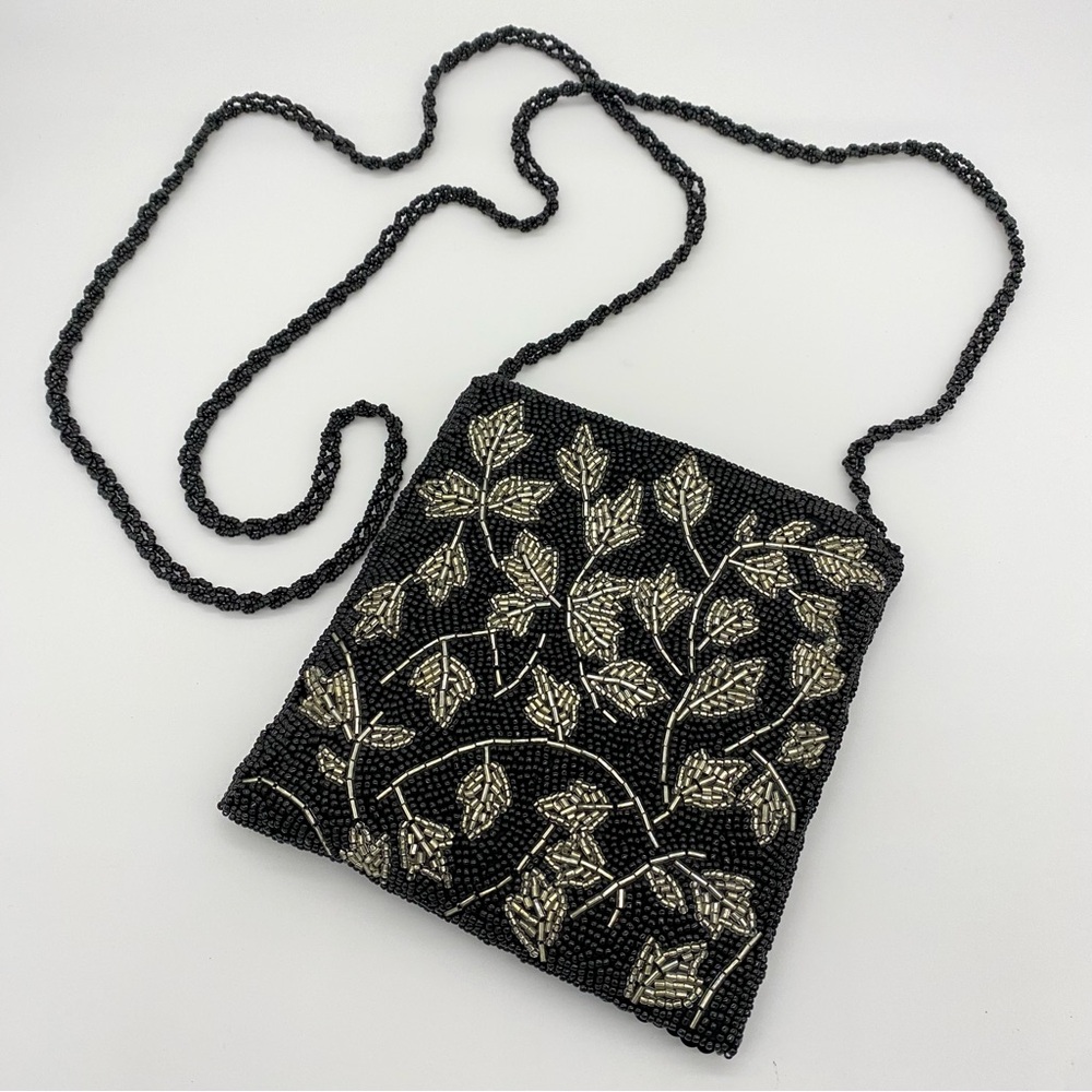 Beaded Leaf Design & Sequin Bag Purse